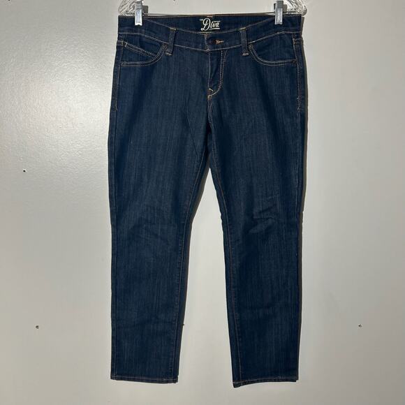 OLD NAVY The Diva Taper Ankle Dark Blue Denim Casual Jeans Women’s Size 6 Short - Picture 1 of 7